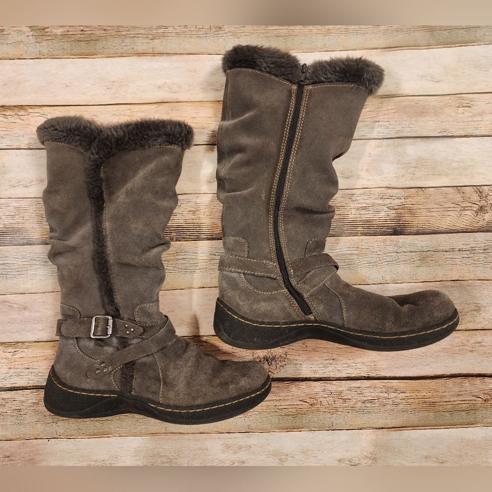 Women's Size 7.5 BareTraps Emalyn Suede Fur-lined Boots